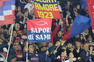 Samb-Ascoli: coreografia in Curva Nord